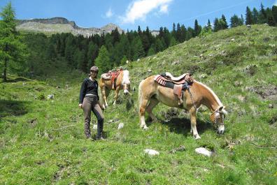 Guided half-day trail ride from the Bacherhof