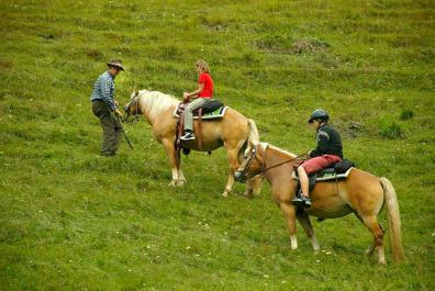 Guided half-day trail rides with children ages 10 and up