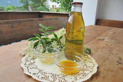 Homemade elder syrup