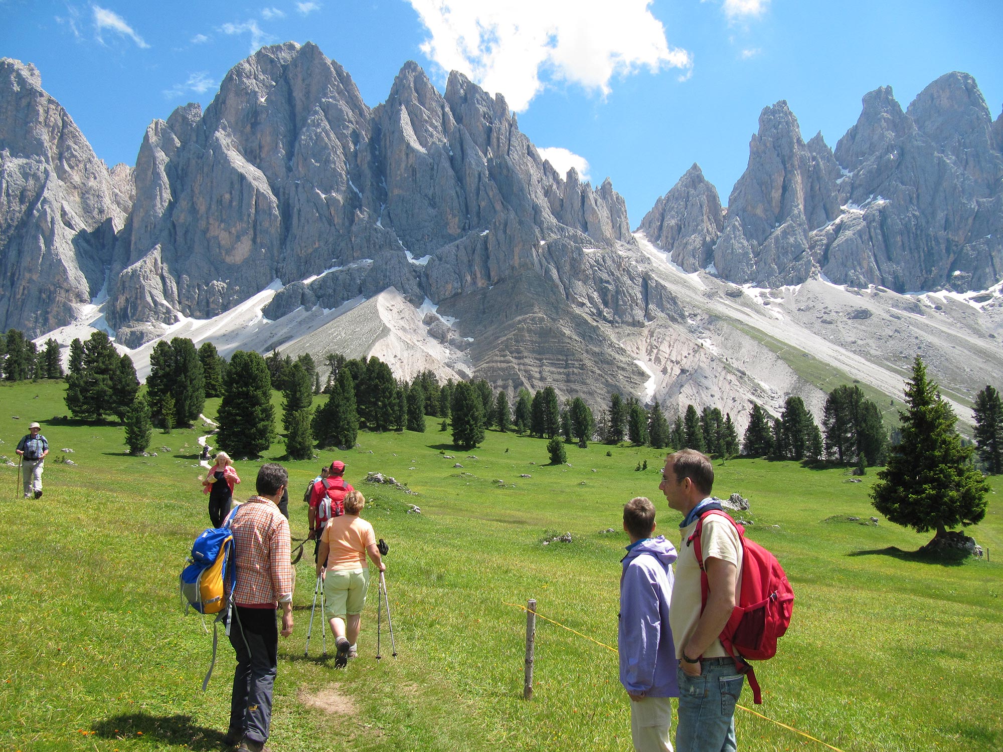 Hiking in the mountains of South Tyrol